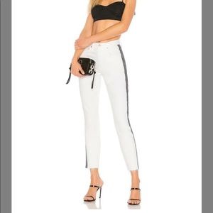 GRLFRND Karolina Crop High Rise White Skinny Jeans